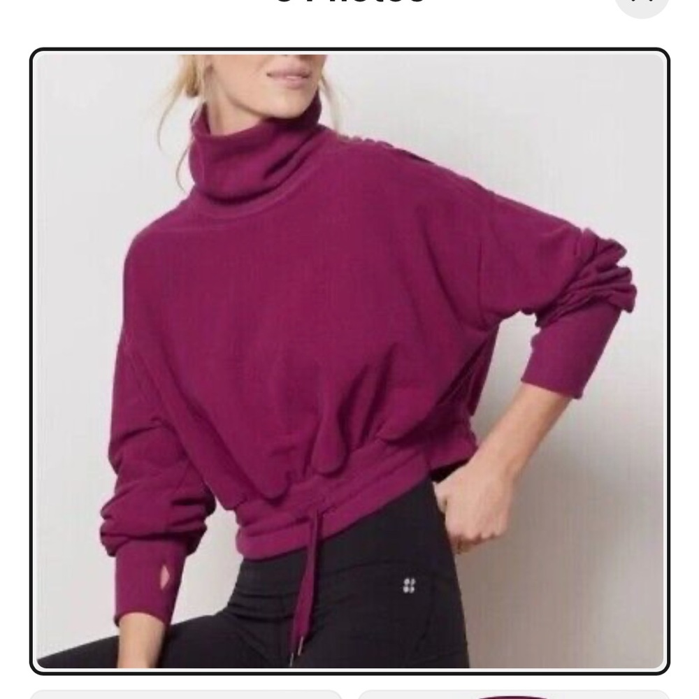 Sweaty Betty Melody Luxe Fleece Amaranth Pink sweatshirt